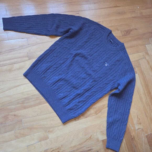 Cable Knit Crewneck sweater navy GANT - Picture 4 of 7